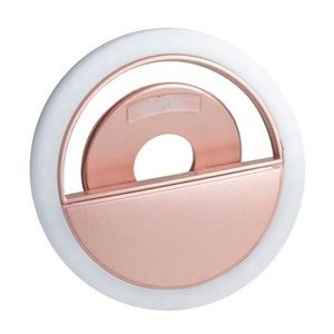 iSelfie Universal Mobile Phone LED Clip-On Camera Light Rose Gold